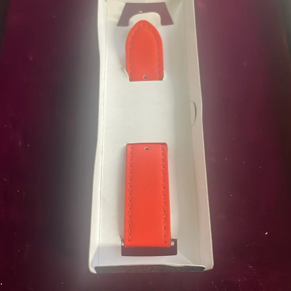 Novelty Watch Silver Tone Case‎ Red Band Colorful Numbers Quartz Movement